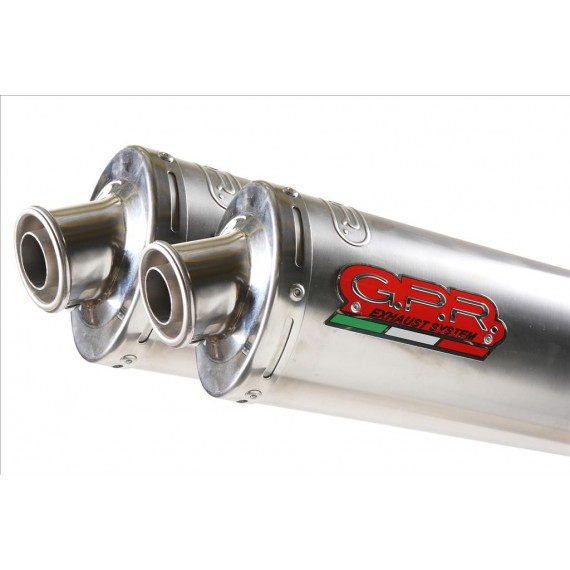 GPR COPPIA SCARICHI DI SCARICO OMOLOGATI CON RACCORDO A.48.TO APRILIA PEGASO 650 1992/96 GA TITANIUM OVALE / OVAL