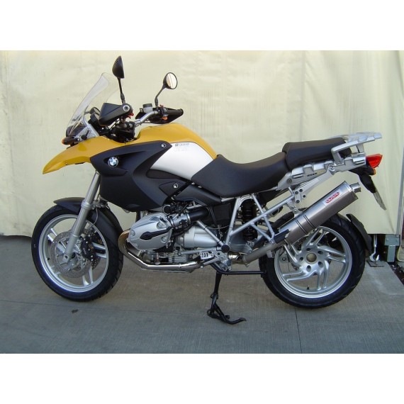 GPR SCARICO DI SCARICO OMOLOGATO CON RACCORDO BMW.12.TO BMW R 1200 GS 2004/09 - ADV 2005/2010 TITANIUM OVALE / OVAL