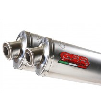 GPR COPPIA SCARICHI DI SCARICO OMOLOGATI CON RACCORDO CA.4.TO CAGIVA RAPTOR 650 2001/05 TITANIUM OVALE / OVAL